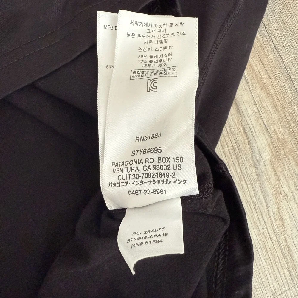Patagonia Girls Large 12‎ Capilene Baselayer Longsleeve Black Shirt
